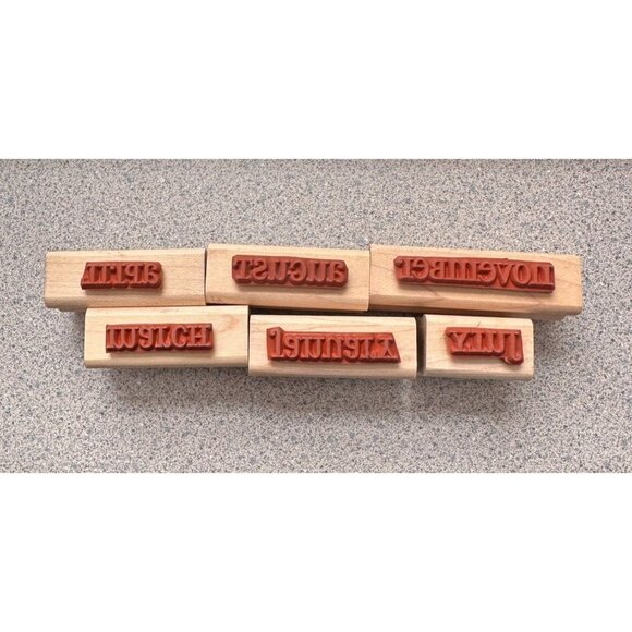 Stampin' Up Full Calendar Rubber Stamp Set Of 12 - Picture 2 of 5